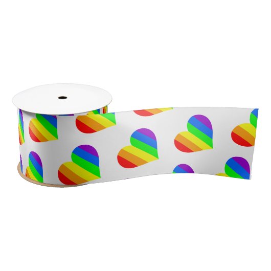 Rainbow Lover Hearts Satinband (Spule)
