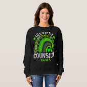 Rainbow Luckiest Counselor Ever Funny Sole Sweatshirt (Vorne ganz)