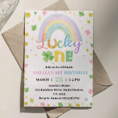 Rainbow Lucky Einladung zum ersten Geburtstag