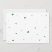 Rainbow Lucky Eins Geburtstag Einladung (Rückseite)