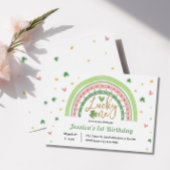 Rainbow Lucky Eins Geburtstag Einladung