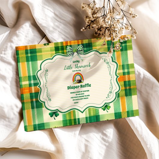 Rainbow Lucky Little Kleeblatt Diapper Raffle Begleitkarte