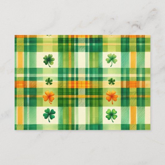 Rainbow Lucky Little Kleeblatt Diapper Raffle Begleitkarte (Rückseite)