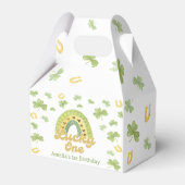 Rainbow Lucky One Birthday Favor Box Geschenkschachtel (Rückseite)