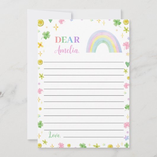 Rainbow Lucky One Time Capsul Note Card Dankeskarte (Vorderseite)