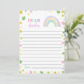 Rainbow Lucky One Time Capsul Note Card Dankeskarte (Stehend Vorderseite)