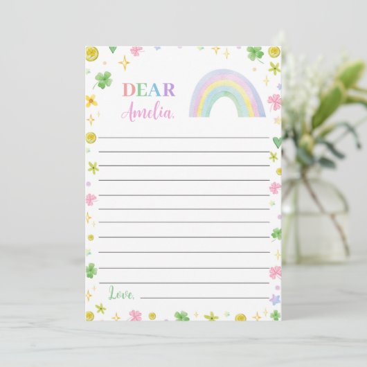 Rainbow Lucky One Time Capsul Note Card Dankeskarte (Stehend Vorderseite)