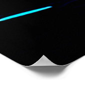 Rainbow Lunar Wolf Howl Art Poster (Ecke)