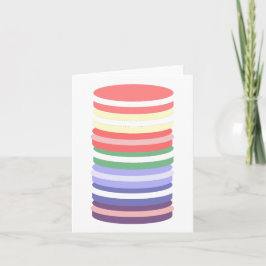 Rainbow Macaron Stack Feiertagskarte