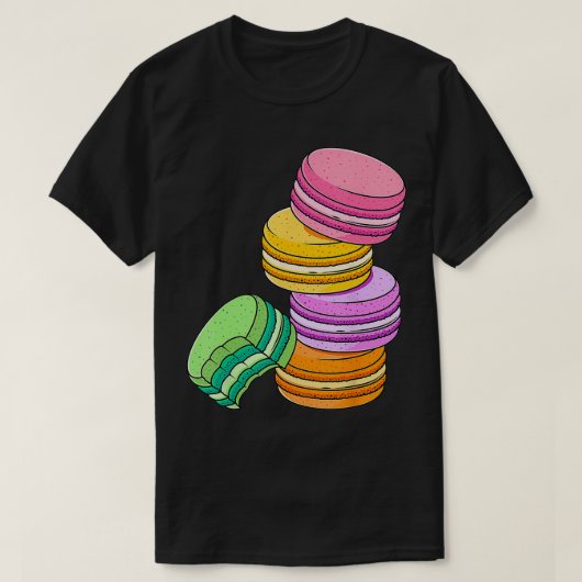 Rainbow Macarons French Candy Dessert Lover Niedli T-Shirt (Design vorne)