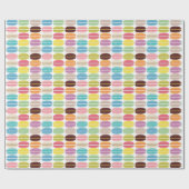 Rainbow Macarons Muster Geschenkpapier (Flach)