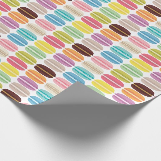 Rainbow Macarons Muster Geschenkpapier (Ecke)