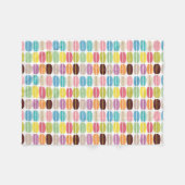 Rainbow Macarons Muster Personalisiert Fleecedecke (Vorderseite (Horizontal))