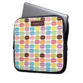 Rainbow Macarons Muster Personalisiert Laptopschutzhülle (Vorderseite Links)