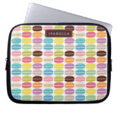 Rainbow Macarons Muster Personalisiert Laptopschutzhülle (Vorderseite)