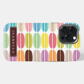 Rainbow Macarons Personalisiert iPhone Hülle (Rückseite (Horizontal))