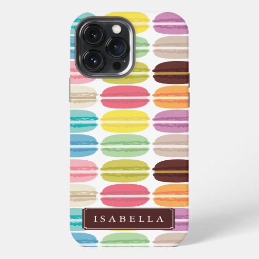 Rainbow Macarons Personalisiert iPhone Hülle (Rückseite)