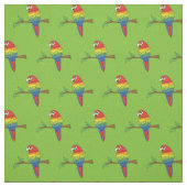 Rainbow Macaw Parrots Niedliche Vögel Stoff (Muster)