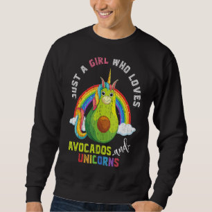 Rainbow Magical Animal Avocado Girls Women Unicor Sweatshirt