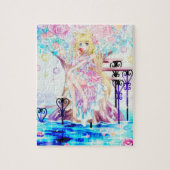 Rainbow Magical Fox Fairy Blume Fantasy Art Puzzle (Vertikal)