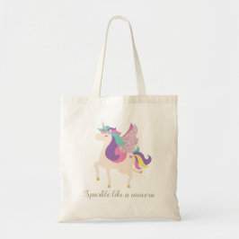 Rainbow Magical Unicorn Niedlich Glitterie Tragetasche