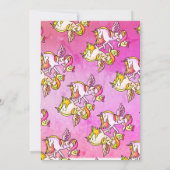 Rainbow Magical Unicorn Party Happy Birthday Einladung (Rückseite)