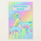 Rainbow Magical Unicorns Zurück in die Schule Planer (Vorderseite)
