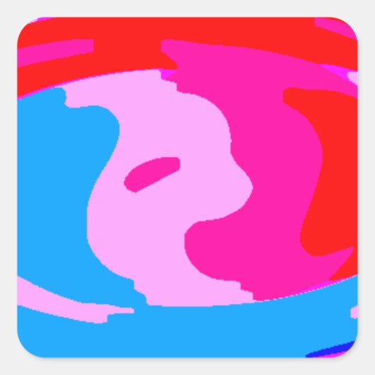 Rainbow-Magie Quadratischer Aufkleber (Vorderseite)