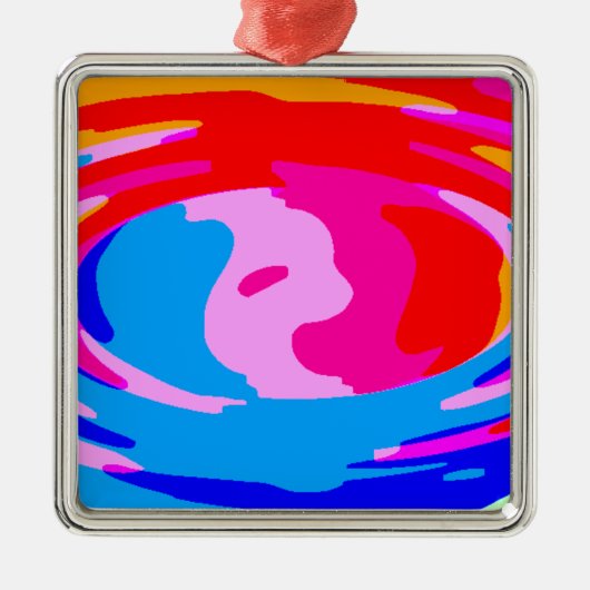 Rainbow-Magie Silbernes Ornament (Vorne)