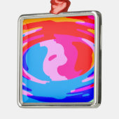 Rainbow-Magie Silbernes Ornament (Links)