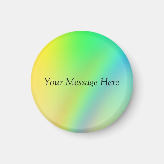 Rainbow-Magnet - Persönlich mit Ihrer Nachricht Magnet (Vorne)