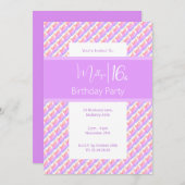 Rainbow Magnolia Lila Sweet 16. Geburtstag Einladung (Vorne/Hinten)