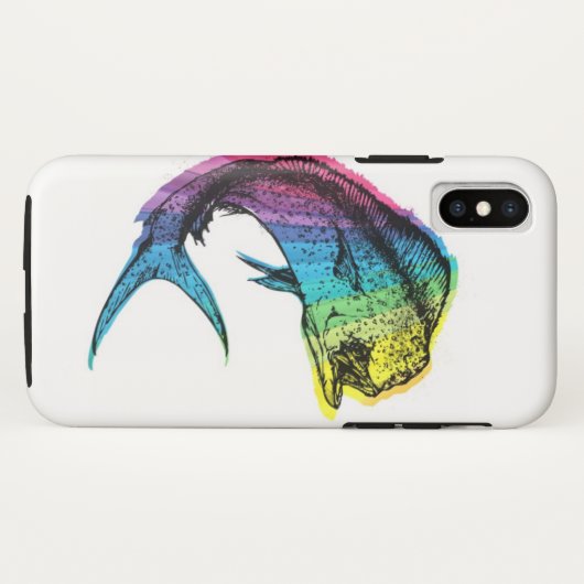 Rainbow Mahi Mahi Case-Mate iPhone Hülle (Rückseite (Horizontal))