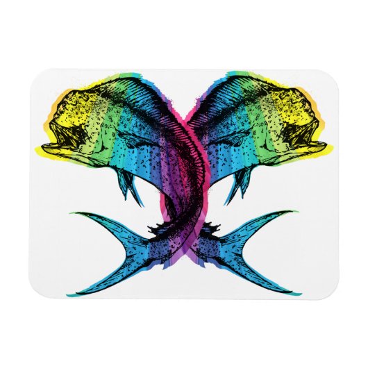 Rainbow Mahi Mahi Magnet (Horizontal)