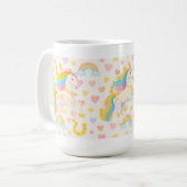 Rainbow-Mähne-Pferde-Kaffeetasse — Cooper & Cody Kaffeetasse (Vorderseite Links)