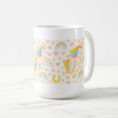 Rainbow-Mähne-Pferde-Kaffeetasse — Cooper & Cody Kaffeetasse (VorderseiteRechts)