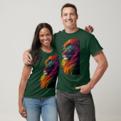 "Rainbow Majestät - Vibrant Lion Art T-Shirt" T -  T-Shirt (Unisex)