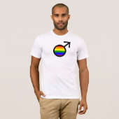 Rainbow Male Symbol T-Shirt (Vorne ganz)