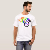 Rainbow Male Symbole T-Shirt (Vorne ganz)
