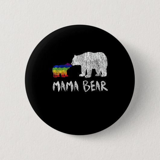 Rainbow Mama Bear Love Support Prix Button (Vorderseite)