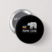 Rainbow Mama Bear Love Support Prix Button (Vorne & Hinten)