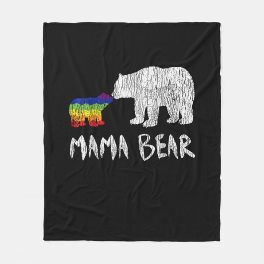 Rainbow Mama Bear Love Support Prix Fleecedecke (Vorderseite)