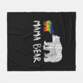Rainbow Mama Bear Love Support Prix Fleecedecke (Vorderseite (Horizontal))