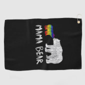 Rainbow Mama Bear Love Support Prix Golfhandtuch (Horizontal)