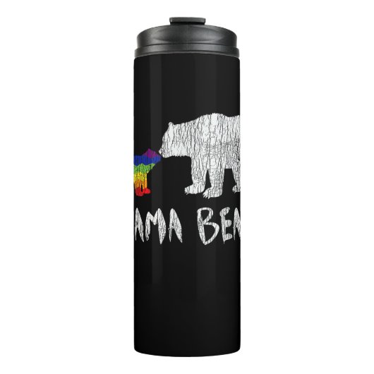 Rainbow Mama Bear Love Support Prix Thermosbecher (Vorderseite)