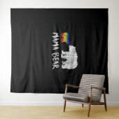 Rainbow Mama Bear Love Support Prix Wandteppich (Beispiel (Horizontal))