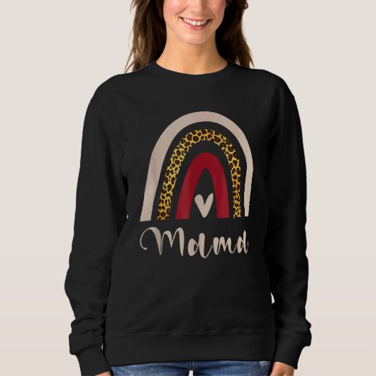 Rainbow Mama Leopard Boho Style Sweatshirt (Vorderseite)