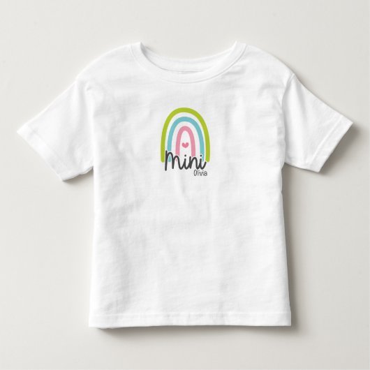 Rainbow Mama Mini Matching Anpassbar Kleinkind T-shirt (Vorderseite)