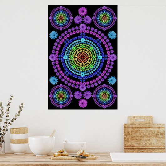 RAINBOW MANDALA 1 POSTER (Küche)