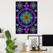 RAINBOW MANDALA 1 POSTER (Heimbüro)